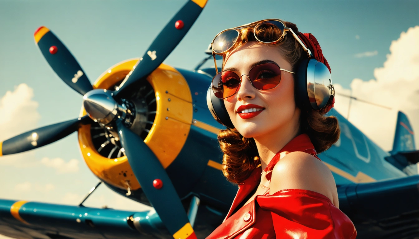 aviator Pin Up